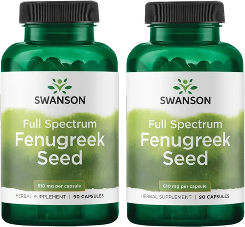 Vista 3 de Swanson Full Specturm Semilla de alholva - Suplemento de hierbas - (610 miligramos 90 cápsulas)