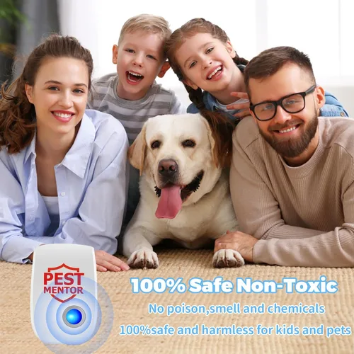 Vista 6 de Repelente ultrasónico de control de plagas para interiores, repelente de insectos repele ratones, cucarachas, hormigas, arañas, mosquitos