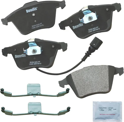 Vista 402 de Pastillas de Freno Delanteras Cerámicas Bendix Priority1 CFC430A para Modelos Selectos INFINITI G35, I30, Nissan 350Z, Altima, Juke, Maxima, Sentra