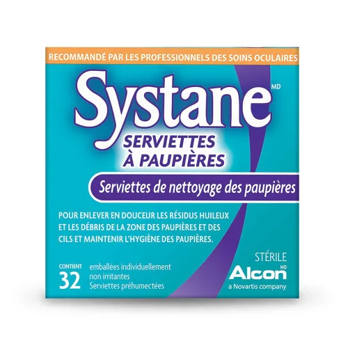 Vista 4 de Systane Toallitas para tapa - Toallitas limpiadoras de párpados, estériles, 32