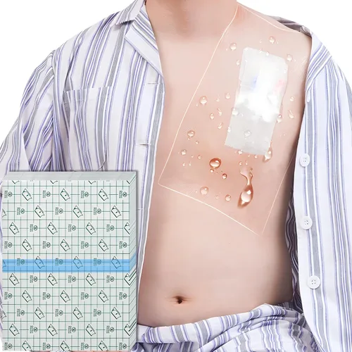Vista 10 de 50 vendajes de película adhesiva transparente a prueba de ducha, protectores de vendajes transparentes para ducha, tatuajes, quemaduras abdominales
