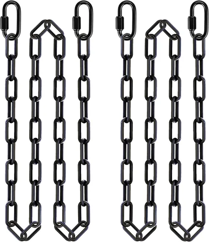 Vista 11 de BeneLabel 1 kit de cadena de silla colgante de acero inoxidable de 29 pulgadas con 2 mosquetones, capacidad de 1000 libras, longitud ajustable, uso