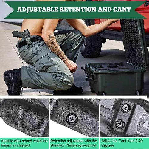 Vista 7 de M&P Shield EZ Holster, IWB KYDEX Holster Opcional Smith & Wesson M&P 0.354 in Shield EZ & S&W M&P 380 Shield EZ Pistol, funda interior de la cintura