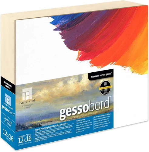 Vista 51 de Ampersand Art Supply Panel de Pintura de Madera con Gesso: Serie Museo Gessobord, 24" x 30", 1-1/2" Perfil Enmarcado