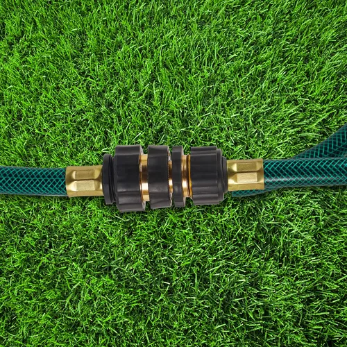 Vista 6 de Biswing Conector rápido de manguera de jardín de 3/4 pulgadas, accesorios de manguera de jardín de conexión rápida macho y hembra de aluminio