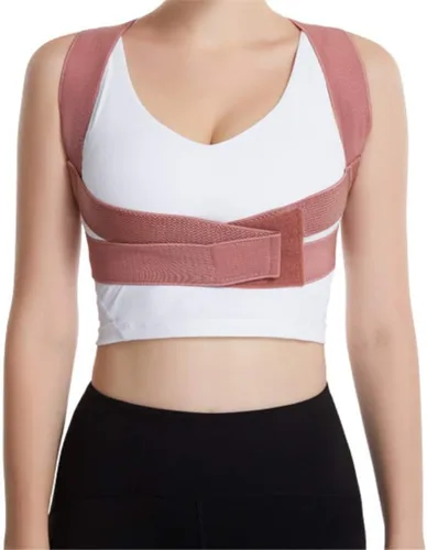 Vista 6 de Corrector de postura de espalda, soporte de clavícula debajo de la ropa para mujeres y hombres para la parte superior y baja de la espalda, ayuda a