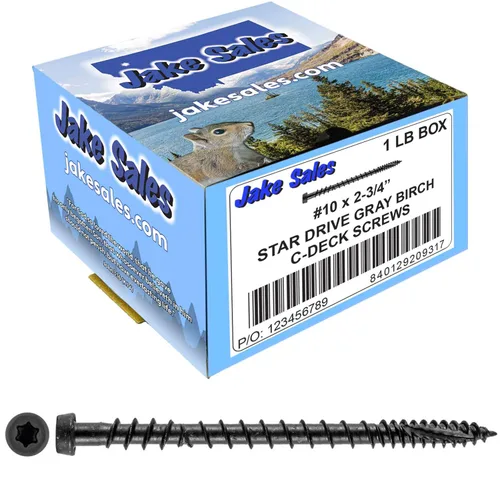 Vista 14 de Tornillo de madera compuesto gris castillo de 2-3/4 pulgadas, cabeza de accionamiento Torx/Star Drive Head - Recubierto Exterior - Compatible