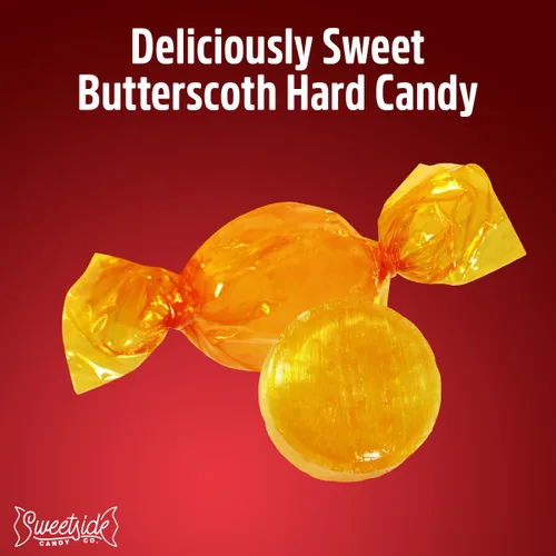 Vista 3 de Caramelos duros a granel de Butterscotch – Deliciosos dulces dulces de mantequilla envueltos individualmente a granel, mezcla perfecta de cremoso
