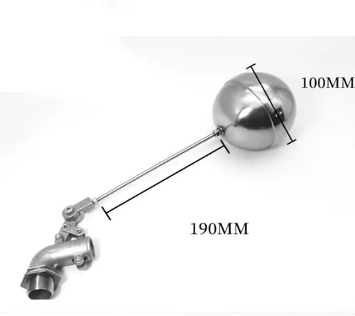 Vista 3 de Adjustable 304 Stainless Steel Float Valve for Water Tanks - Compatible with 1/2", 3/4", 1", 1-1/4" Sizes (DN32) - Durable, Corrosion-Resistant