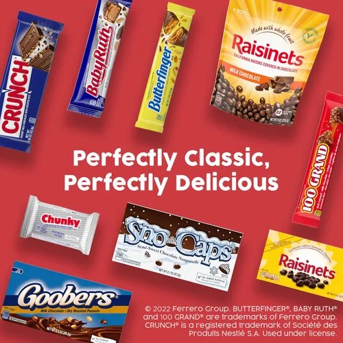 Vista 7 de Barra de chocolate con leche gigante Chunky, 12 unidades, caramelos Ferrero en envoltorio individual a granel, 4.2 onzas