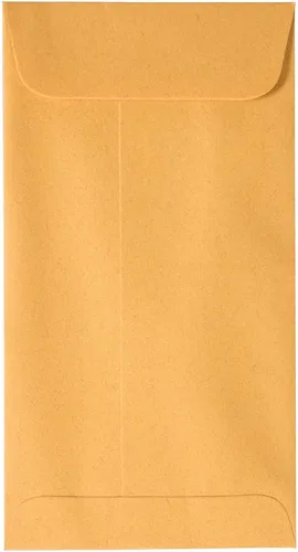 Vista 15 de JAM PAPER Sobres comerciales para negocios de monedas #3 con cierre de despegar y sellar, 2 1/2 x 4 1/4 pulgadas, papel kraft marrón Manila, 50