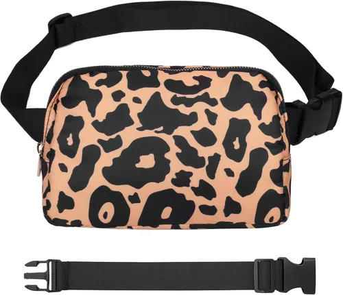 Vista 62 de VOROLO Riñonera para mujeres y hombres, bolsa cruzada, bolsa de cinturón con correa ajustable, Gris claro, Talla única