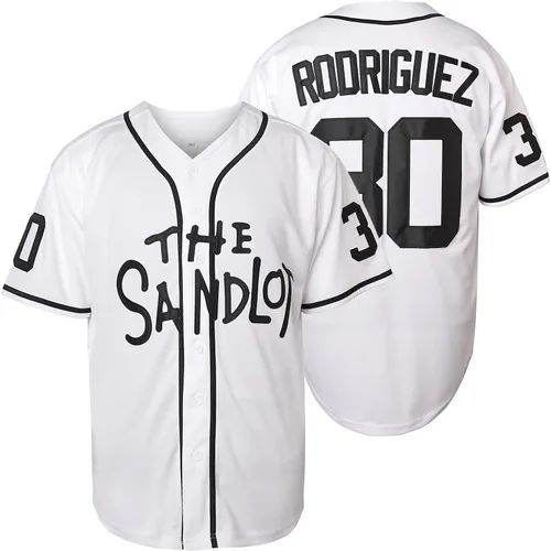 Vista 14 de The Sandlot Benny The Jet Rodriguez Michael Squints Palledorous Alan Yeah-Yeah McClennan Bel Air Jersey de Béisbol con Impresión 3D