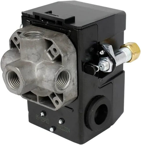 Vista 3 de Lefoo - compresor de aire de calidad, de presión, control 95-125 PSI 4 puerto con descargador LF10-4H-1-NPT14-95-125