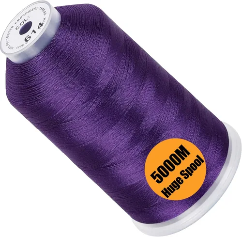 Vista 141 de New brothread - Bobina única de 5000 m de hilo de poliéster para máquina de bordar 40WT para máquinas comerciales y domésticas - Marigold