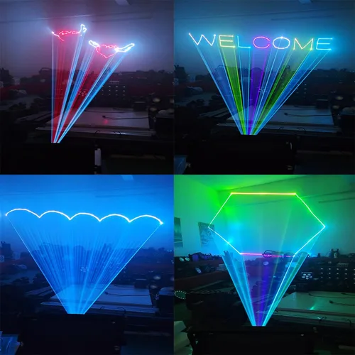 Vista 6 de JUNMAN Luz de efecto de escenario de animación a todo color de 5 W RGB Luces de haz de escenario de discoteca DJ para fiesta boda evento iluminación