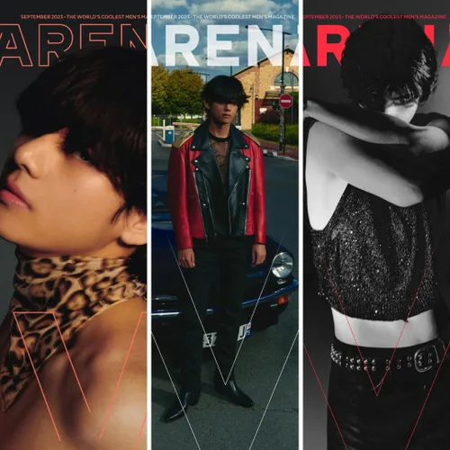 Vista 2 de Edición de septiembre de 2023 de la revista Arena Homme de Bts V Cover (aleatorio)