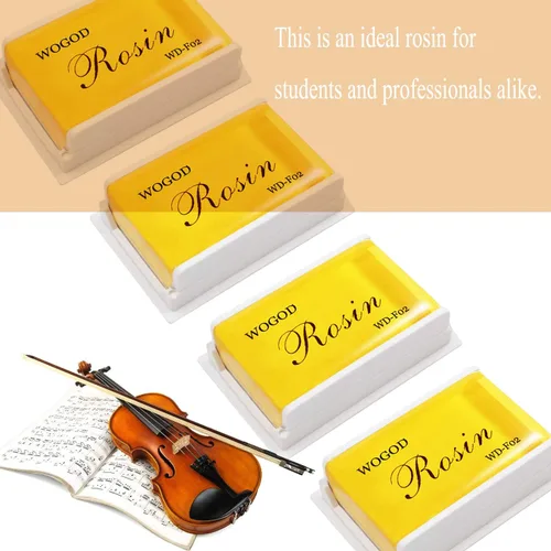 Vista 2 de Paquete de 4 colofonia natural, bajo polvo, violín universal y colofonia para violonchelo