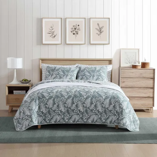 Vista 19 de Eddie Bauer Home Colección Fairview - Colcha reversible y ligera, 100% de algodón, con funda a juego, pre-lavada para mayor comodidad, individual