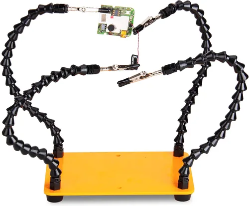 Vista 2 de KOTTO - Herramienta de soldadura Helping Hands - 4 brazos antideslizantes - Base pesada de acero con clips resistentes - Soporte para placas
