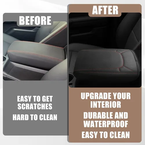 Vista 355 de Muslogy Funda para reposabrazos de consola central apta para Chevy Silverado/Tahoe y GMC Sierra/Yukon 2007-2013, cómoda almohadilla