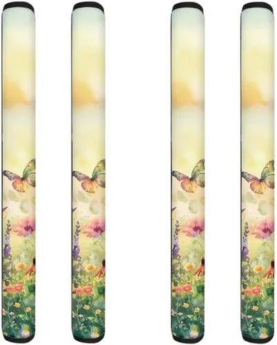 Vista 31 de Juego de 4 cubiertas lavables para manija de puerta de refrigerador, protector antideslizante para refrigerador, horno, evita huellas dactilares