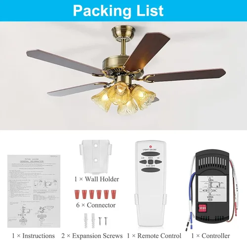 Vista 7 de Kit universal de control remoto para ventilador de techo, repuesto para Hampton Bay, Hunter, Harbor Breeze, Fan-HD5 L3H2010FANHD RR7079T CHQ7078T