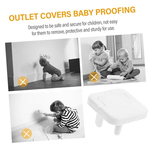 Vista 4 de DECHOUS 15pcs Childproof Electric Outlet Covers Style Material Safety Socket Plugs for Protection Easy to Install Fit Protectors