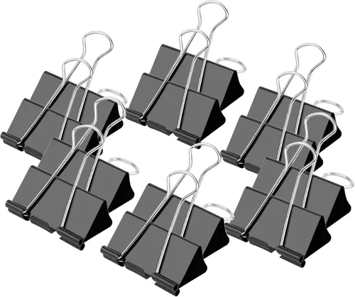 Vista 13 de Ufmarine Clips de carpeta extra grandes de 2 pulgadas, (40 piezas) clips de papel grandes para oficina