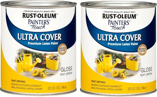 Vista 18 de Rust-Oleum 1922502-2PK Painter's Touch - Pintura de látex, cuarto de galón, azul marino brillante, 32 onzas líquidas (paquete de 2)