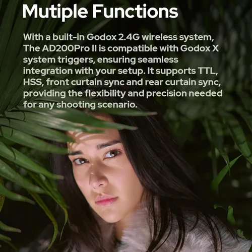 Vista 8 de GODOX AD200 PRO II - Luz estroboscópica flash con caja de luz LAPGOOD CF60 de 24 pulgadas, sincronización de un solo toque con X3, iluminación