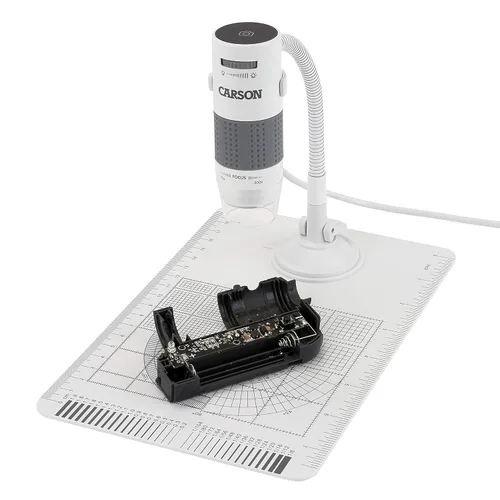 Vista 7 de Carson eFlex 75x300x ampliación efectiva (sobre la base de un 21" monitor) con luz LED microscopio digital USB (con soporte flexible y base (mm-840)