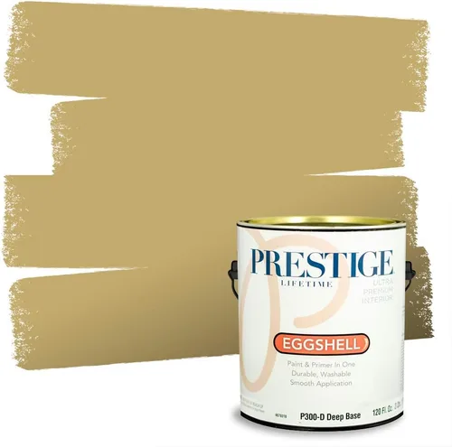 Vista 265 de PRESTIGE Pinturas de pintura exterior e imprimación en uno, 1 galón, plano, combinación comparable de Benjamin Moore* Manzanilla*