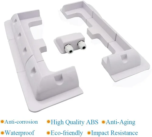 Vista 2 de Soportes de montaje para panel solar, kit de soporte de esquina de acrilonitrilo butadieno estireno, 7 piezas, sin taladros, ampliamente utilizado