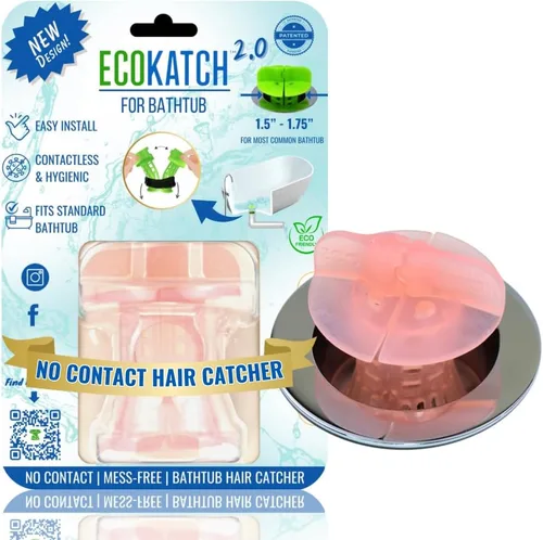 Vista 9 de Atrapador de Cabello para Desagüe de Bañera – Desecho sin Contacto, Oculta el Cabello, Colador de Malla de Silicona Reutilizable, se Adapta a Blanco