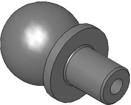 Vista 2 de TCB-26877 Bola de herramientas de hombro de una pieza de 0.500 de diámetro de la bola, vástago de 0.2500 de diámetro (máx.) con 6-32 golpecitos x