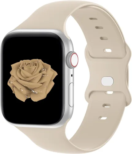 Vista 20 de Bandiction Compatible with Apple Watch Series 3 38mm Series 5 40mm iWatch Bands 38mm 40mm 41mm, Soft Silicone Sport Replacement Strap Compatible for