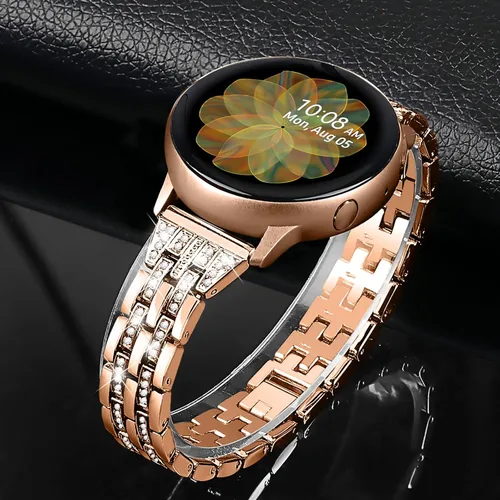 Vista 7 de JOYOZY Correas elegantes para mujer y niña compatibles con Galaxy Watch 6/5/4/FE/7 de 40 mm, 44 mm/Classic de 42 mm, 43 mm, 46 mm, 47 mm/Galaxy Oro