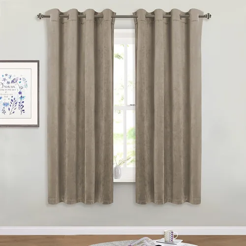 Vista 22 de StangH Cortinas de terciopelo blanco para sala de estar - Cortinas de ventana con ojales, bloquean la luz, aisladas térmicamente para dormitorio