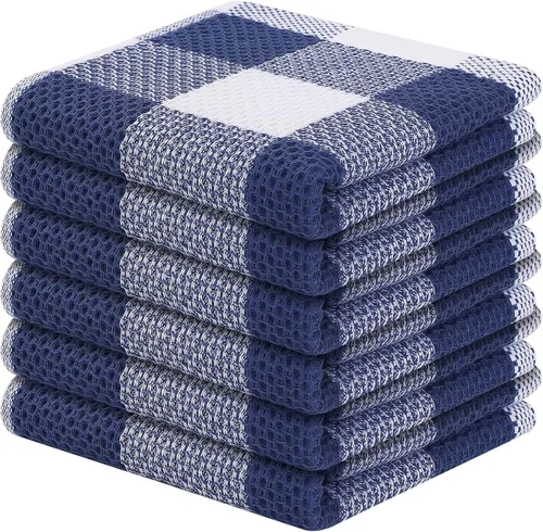 Vista 68 de Mordimy Trapos de cocina a cuadros 100% algodón, 12 x 12 pulgadas, súper suaves y absorbentes, de secado rápido, trapos de cocina para cocina, Beige