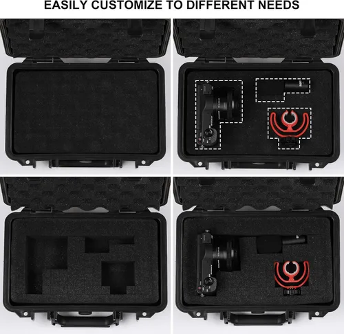 Vista 3 de Mayouko Caja de herramientas portátil con esponja a prueba de golpes, grado impermeable IP67, funda rígida impermeable con inserto de espuma, funda