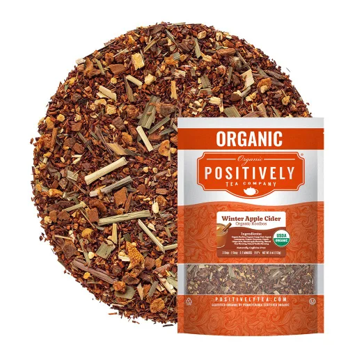 Vista 17 de Organic Positively Tea Company, Té Rooibos de vainilla y naranja sanguina, hoja suelta, 4 onzas