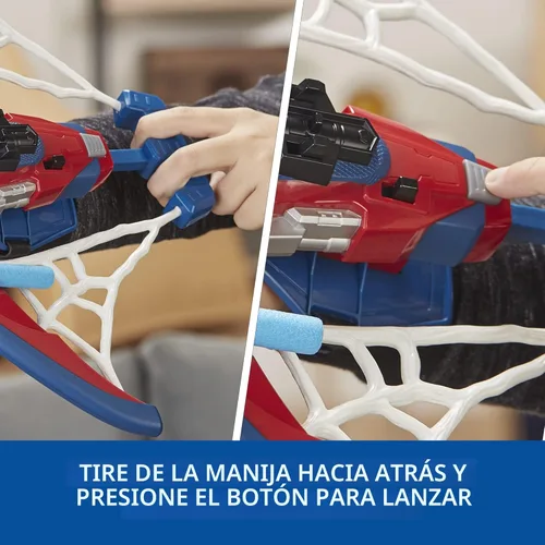 Vista 6 de Marvel Spider-Man Web Shots Spiderbolt NERF - Juguete lanzador motorizado, dispara dardos, 3 dardos, niños de 5+ años (exclusivo de Amazon)