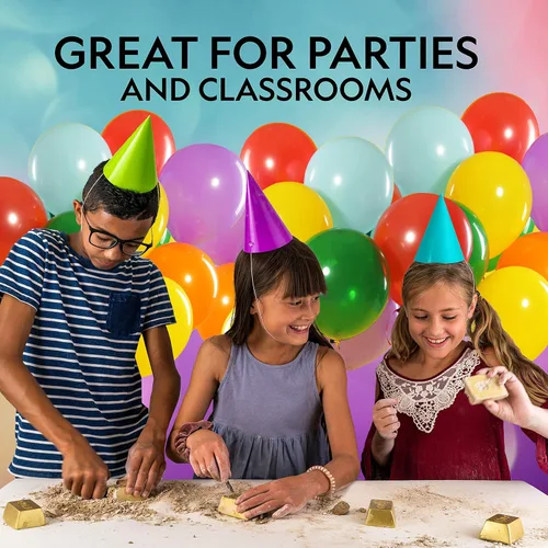 Vista 4 de National Geographic Fool's Gold Dig Kit - 12 ladrillos de excavación de barra de oro con 2-3 especímenes de pirita en el interior, actividad