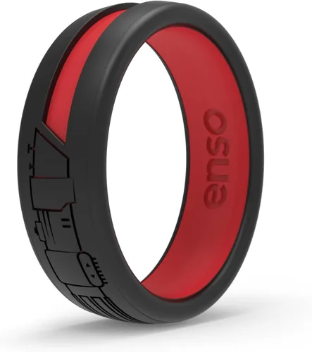 Vista 7 de Enso Rings Star Wars Lightsaber Collection – Anillo de silicona Dualtone – Diseño grabado – Cómodo, transpirable y seguro