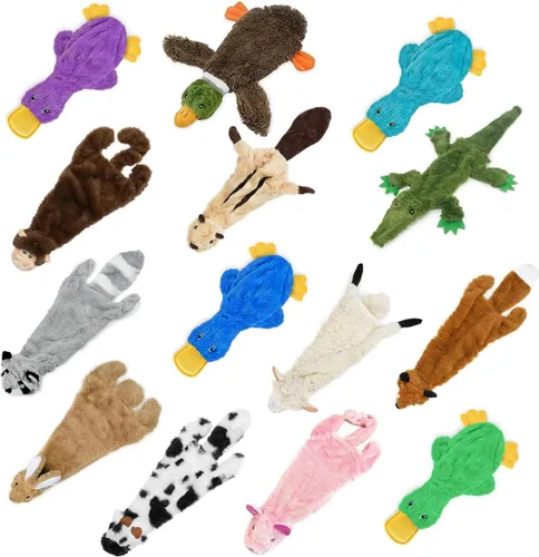 Vista 45 de Best Pet Supplies - Juguetes masticables interactivos y chirriantes para perros, juguetes ideales para perros que mastican, pequeños, medianos y Gris