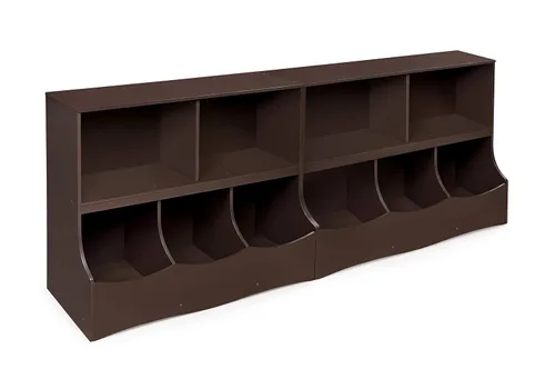 Vista 8 de Cubículo de almacenamiento Badger Basket, multi-compartimento, Espresso