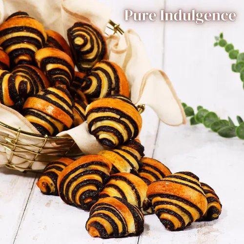 Vista 5 de Pasteles Rugelach Croissant de Chocolate Pan Babka de Chocolate Pastelería de Desayuno Snack de Café Kosher, Sin Lácteos y Sin Nueces