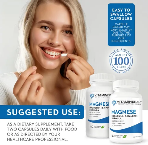 Vista 6 de VITAMINERALS 10 Magnese® Bone & Muscle Support 60 cápsulas vegetales
