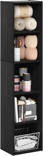 Vista 78 de Furinno - Estantería de cubos de 4 niveles serie Luder para libros y almacenamiento, color verde y blanco